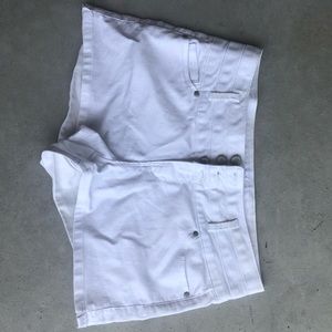 White High Waisted Shorts Blue Spice ~ size: 9